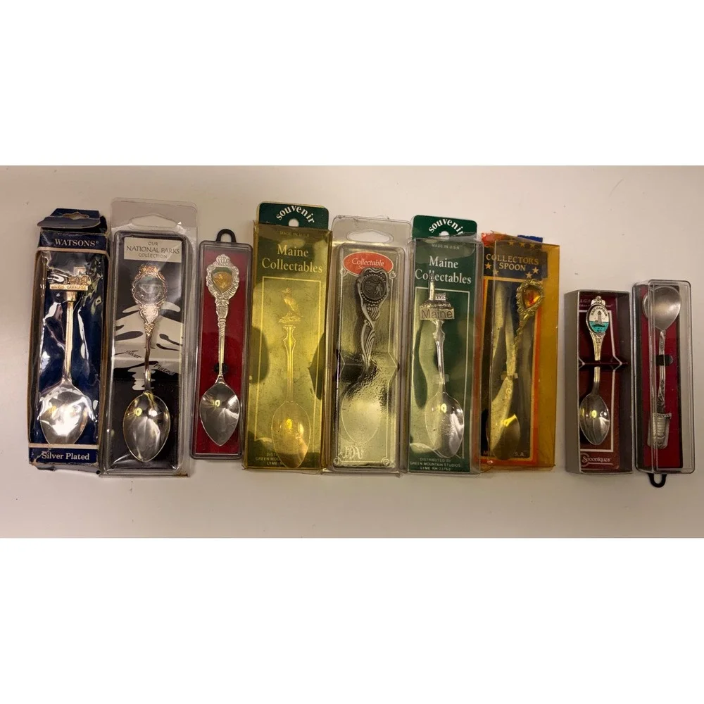 Vintage Souvenir Collector Spoon Lot 73+ Pcs States National Parks Hershey Pewte